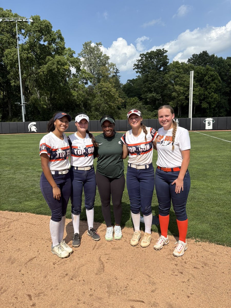 Ariana Baker-Laster (@ab_softball2027) on Twitter photo Had the most amazing two days at the <a href="/MSU_Softball/">Michigan State Softball</a> camp! I continue to love it more each time! I want to thank the Coaches, players and staff for making this great experience possible. Hope to be back soon, Go Green!! <a href="/ShoMcDonald/">Sharonda McDonald</a> <a href="/WellsBethaney22/">Bethaney Wells</a> <a href="/CoachDStenger/">Danielle Stenger</a>
<a href="/TGA_Turner/">Top Gun National 18U</a> Had the most amazing two days at the <a href="/MSU_Softball/">Michigan State Softball</a> camp! I continue to love it more each time! I want to thank the Coaches, players and staff for making this great experience possible. Hope to be back soon, Go Green!! <a href="/ShoMcDonald/">Sharonda McDonald</a> <a href="/WellsBethaney22/">Bethaney Wells</a> <a href="/CoachDStenger/">Danielle Stenger</a>
<a href="/TGA_Turner/">Top Gun National 18U</a>