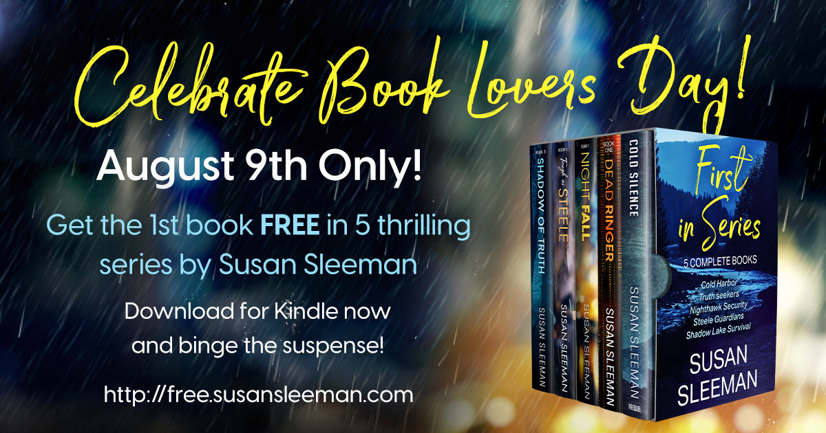Psst... want a taste of danger, romance, and heart-racing suspense?
Today only, I’m giving away the first book in 5 of my bestselling series — for FREE. 📚
🔥 You just found your next obsession. Go to free.susansleeman.com to download now!