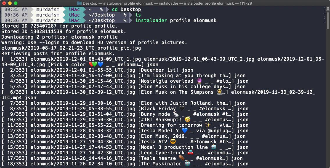 DarkWebInformer's tweet image. Instaloader: Download pictures (or videos) along with their captions and other metadata from Instagram.

GitHub: github.com/instaloader/in…