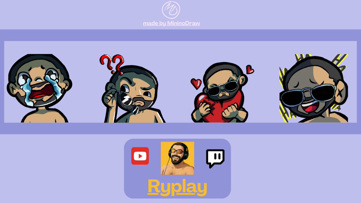 Emotes feitos para <a href="/Ryplai_/">Ryplai</a>  
muito obrigado pelo sua comission ryplai
#twitch #comission