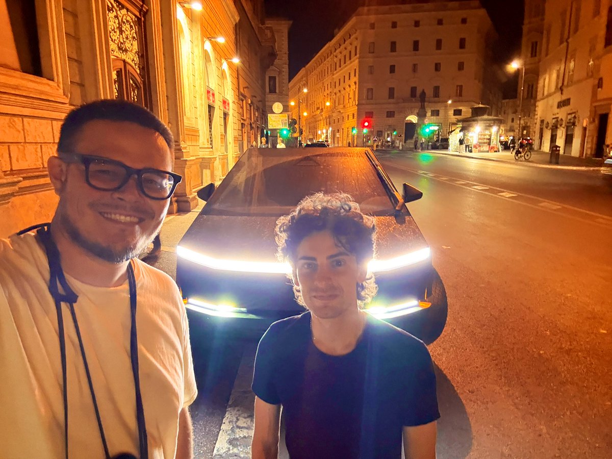 Tesla Owners Silicon Valley (@teslaownerssv) on Twitter photo Cruisin the Italian streets of Rome in the Cybertruck with <a href="/andst7/">Andrea Stroppa 🐺 Claudius Nero's Legion 🐺</a> Cruisin the Italian streets of Rome in the Cybertruck with <a href="/andst7/">Andrea Stroppa 🐺 Claudius Nero's Legion 🐺</a>