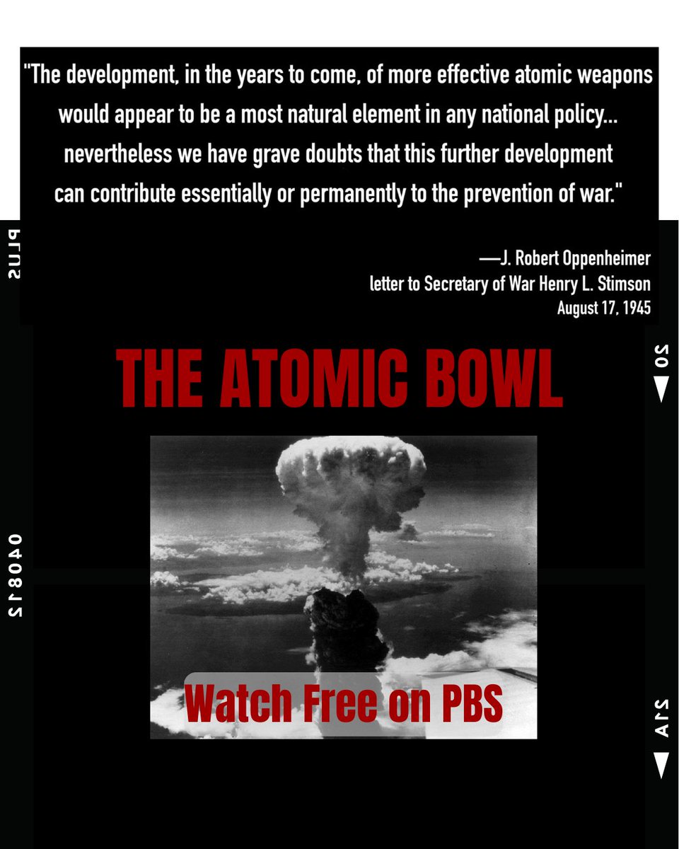 #TheAtomicBowl – a short #documentary that is as surprising as it is heartbreaking. This film unveils the untold story of #Nagasaki: before, during, and after the U.S. dropped #FatMan, the #PlutoniumBomb that changed history.

🔗 pbs.org/show/atomic-bo…