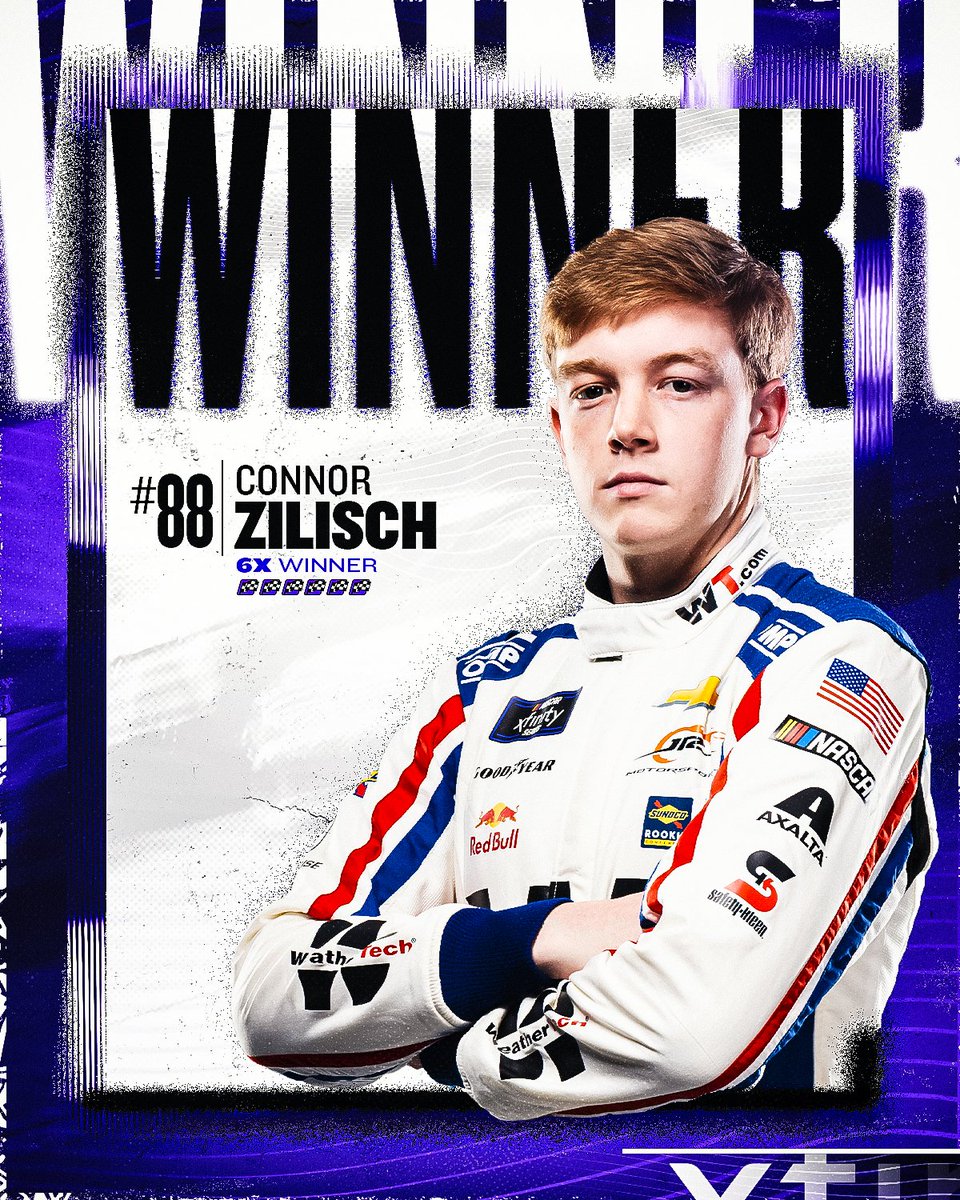 NASCAR Xfinity (@nascar_xfinity) on Twitter photo Count โem! That is SIX wins for <a href="/ConnorZilisch/">Connor Zilisch</a>.
The No. 88 is victorious at <a href="/WGI/">Watkins Glen International</a>! Count โem! That is SIX wins for <a href="/ConnorZilisch/">Connor Zilisch</a>.
The No. 88 is victorious at <a href="/WGI/">Watkins Glen International</a>!