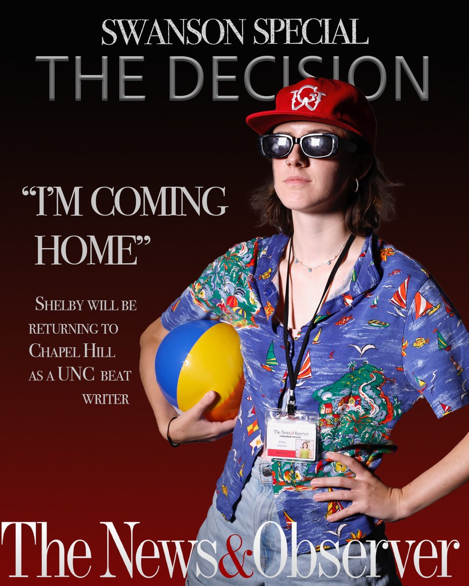 Shelby Swanson (@shelbymswanson) on Twitter photo Honored is an understatement.
I'm excited to announce that I'll be starting full-time with <a href="/newsobserver/">The News & Observer</a> on Aug. 18 as a UNC beat writer.
Thanks to everyone who has supported me over the years, offered late-night edits or general life advice.
I'm thrilled to return home. Honored is an understatement.
I'm excited to announce that I'll be starting full-time with <a href="/newsobserver/">The News & Observer</a> on Aug. 18 as a UNC beat writer.
Thanks to everyone who has supported me over the years, offered late-night edits or general life advice.
I'm thrilled to return home.