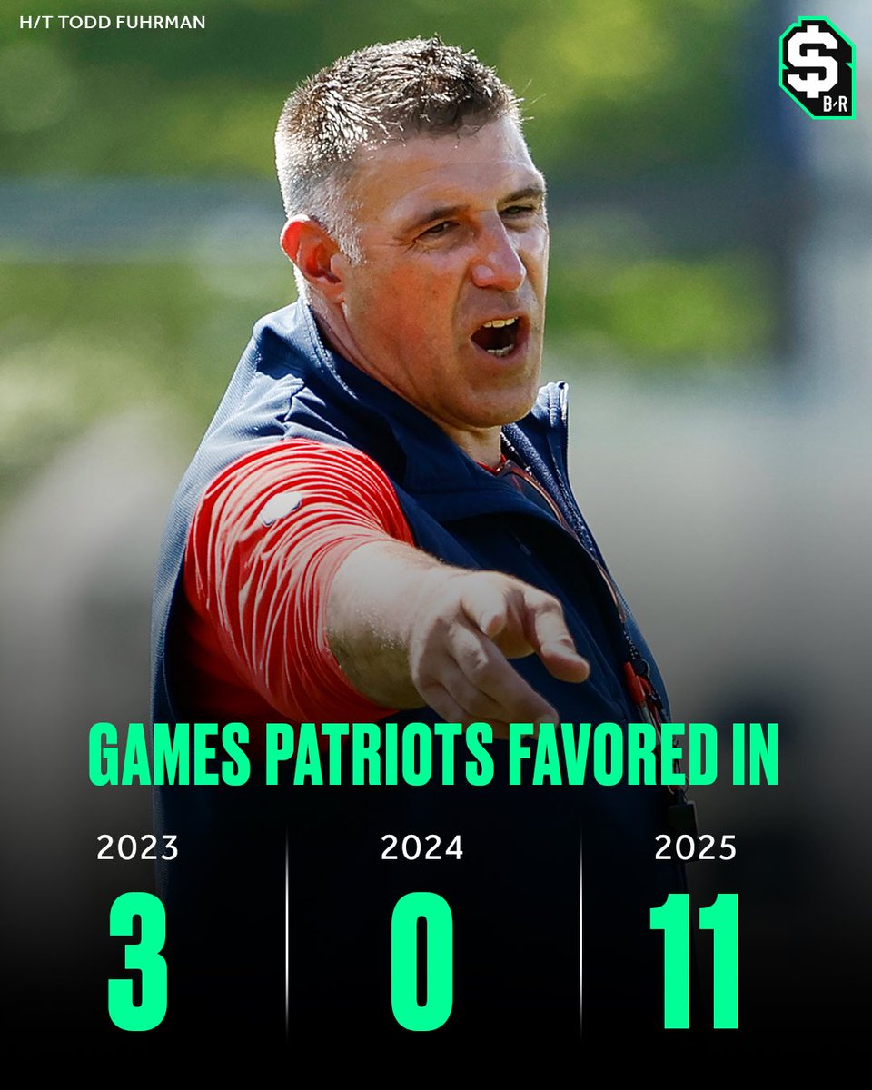 br_betting's tweet image. Mike Vrabel has the 2025 Patriots moving DIFFERENT 👀

(H/T @ToddFuhrman)