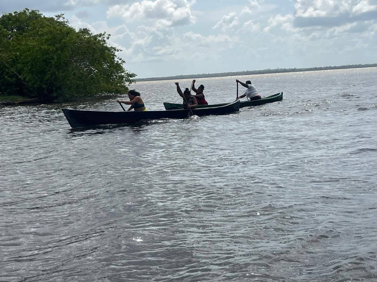 En Raitipura 🌊, Laguna de Perlas, el Día de los Pueblos Indígenas se celebró con cayucos liderados por mujeres 💪. Fuerza, destreza y orgullo caribeño en una jornada que honró nuestras raíces y tradiciones. 🌺