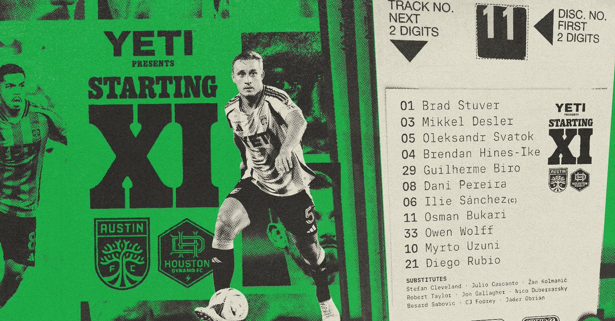 AustinFC's tweet image. The Derby day XI!

#AustinFC x @YETICoolers