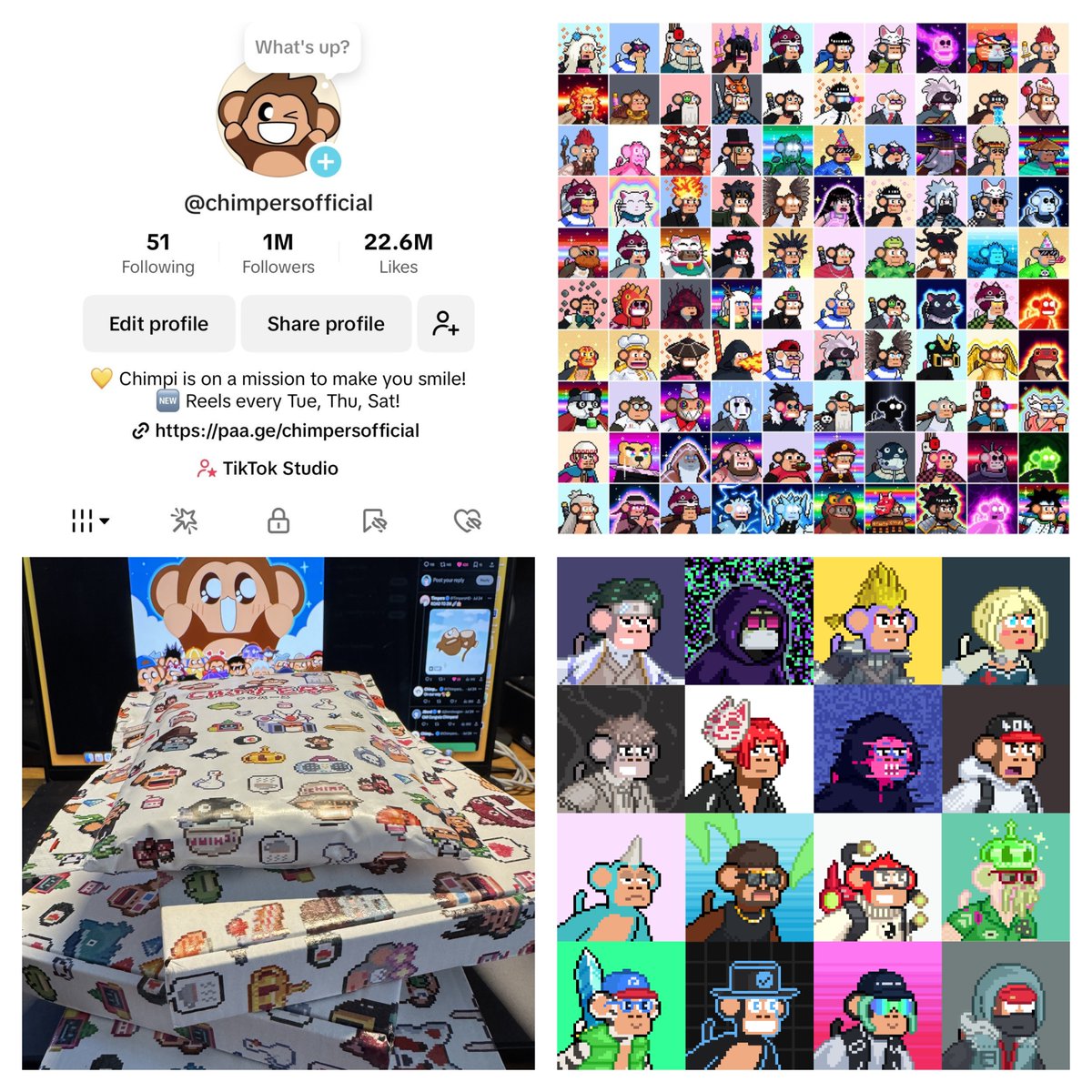 Some may see the Chimpers supply of 5,555 NFTs as a limitation.

We have always seen it as part of the value.

In a space full of growing collections, we have grown the Chimpers network through a number of key drivers:

1. Mass reach – proliferating the brand beyond Web3 and