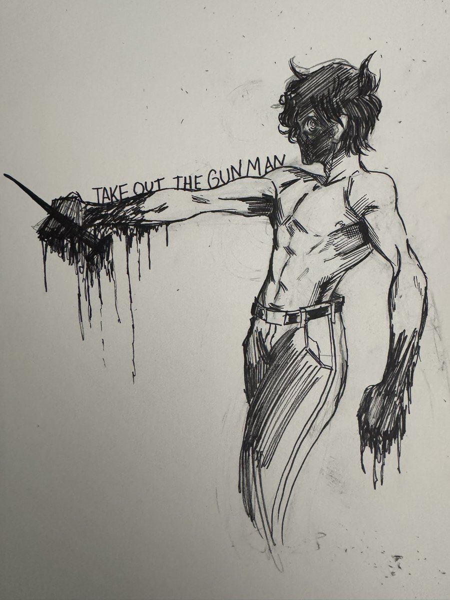 Another mercury sketch 
Chevelle- take out the gun man 
#psychopomp #kingofmercury