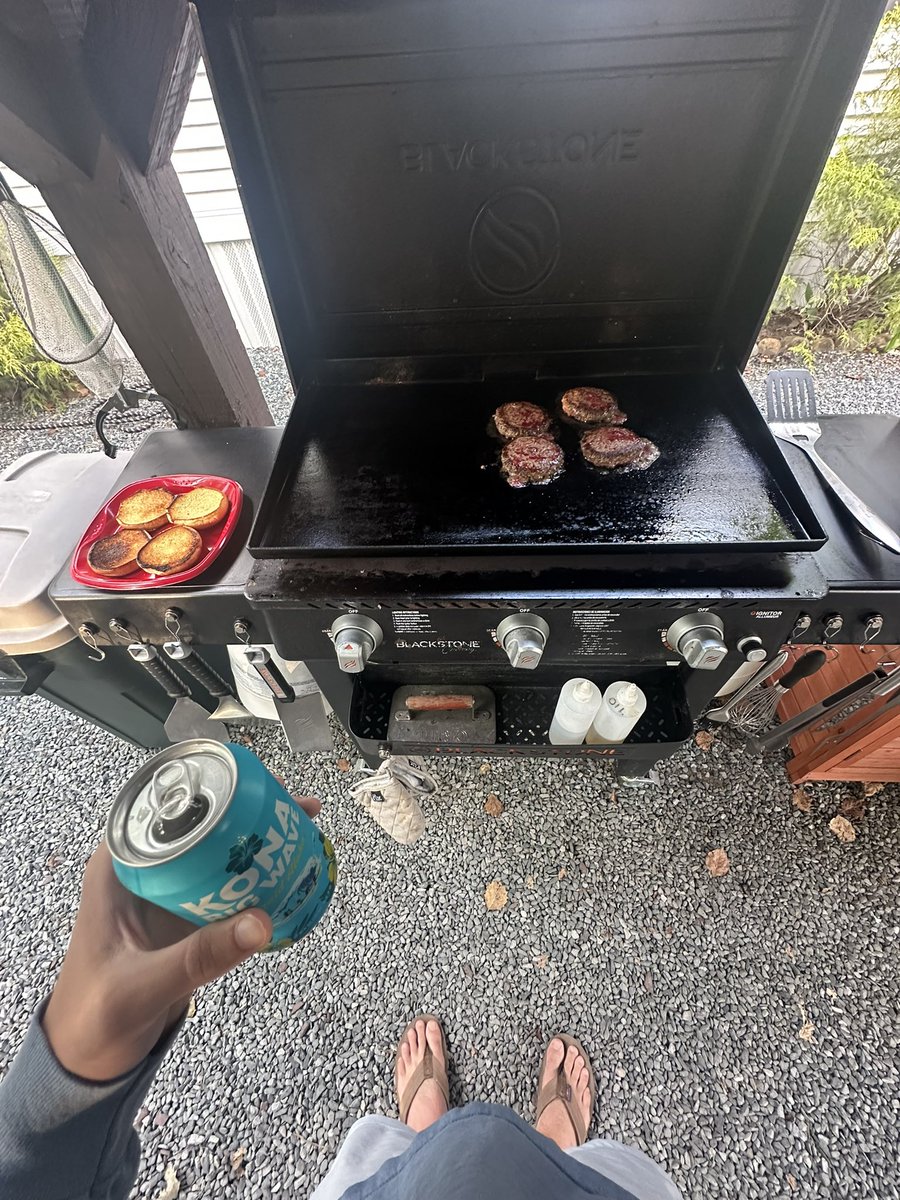 Kicked the old man off the grill, told him it was about time I stepped up to the plate #watchthethrown