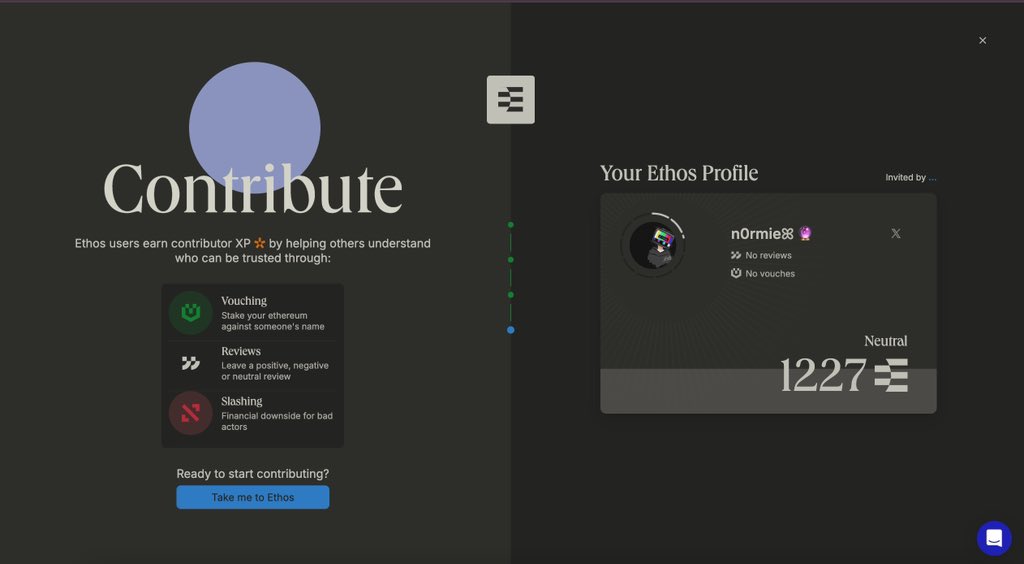 stillNORMIE's tweet photo. in on @ethos_network 

thank you my shayla @powellruggedme for the invite https://t.co/pPhVZfkMPr