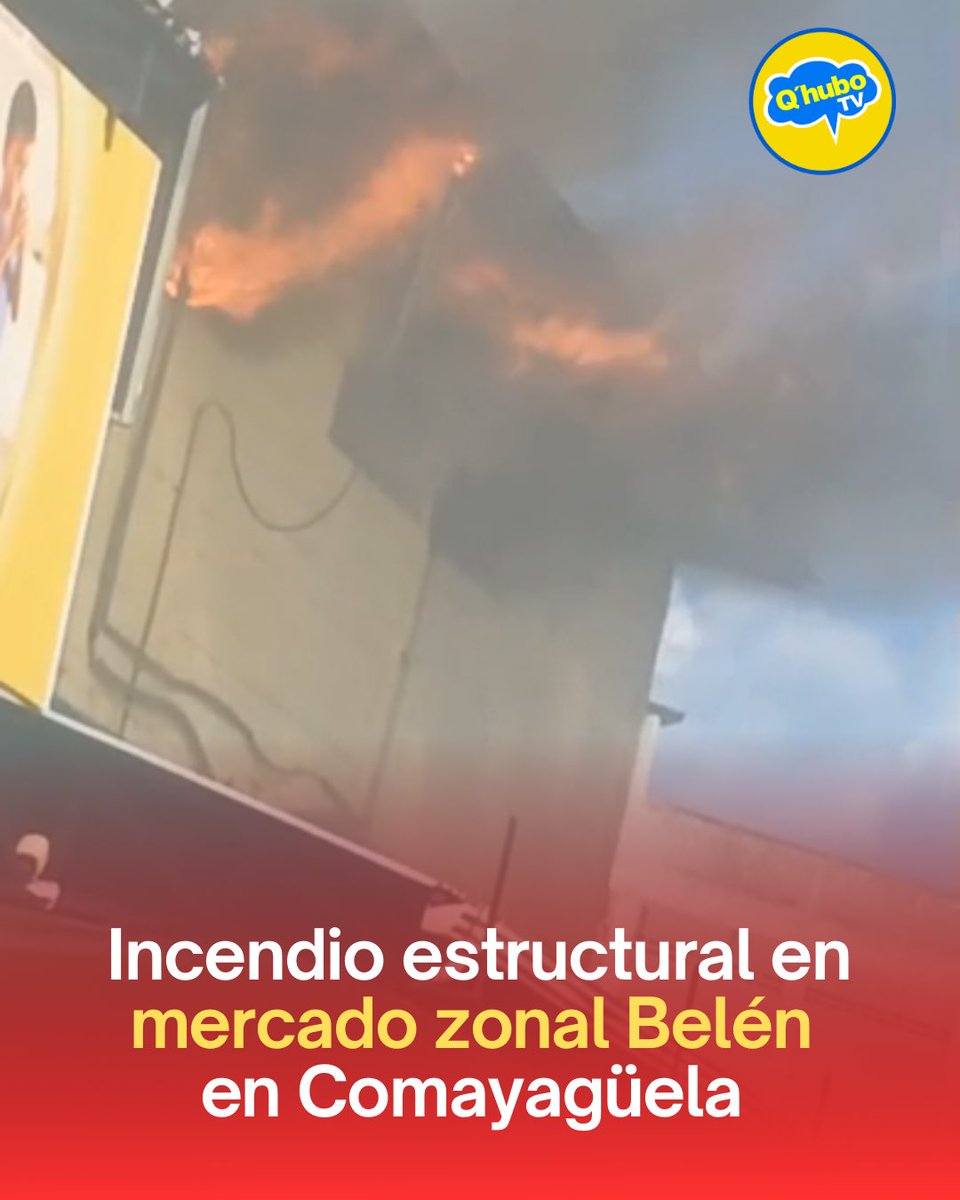 🚨#BOMBAZO🚨| Bomberos y personal de la alcaldía de capitalina atendieron un caso incendio estructural registrado en el mercado Zonal Belén en Comayagüela.