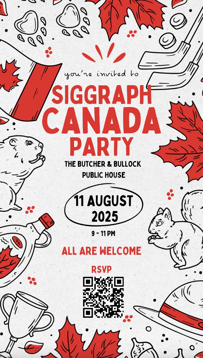 peterchencyc's tweet image. Join us at the SIGGRAPH Canada Party hosted by @HTDerekLiu and me, on behalf of Canada Graphics Research! RSVP here: lu.ma/epm4b7xp #SIGGRAPH2025