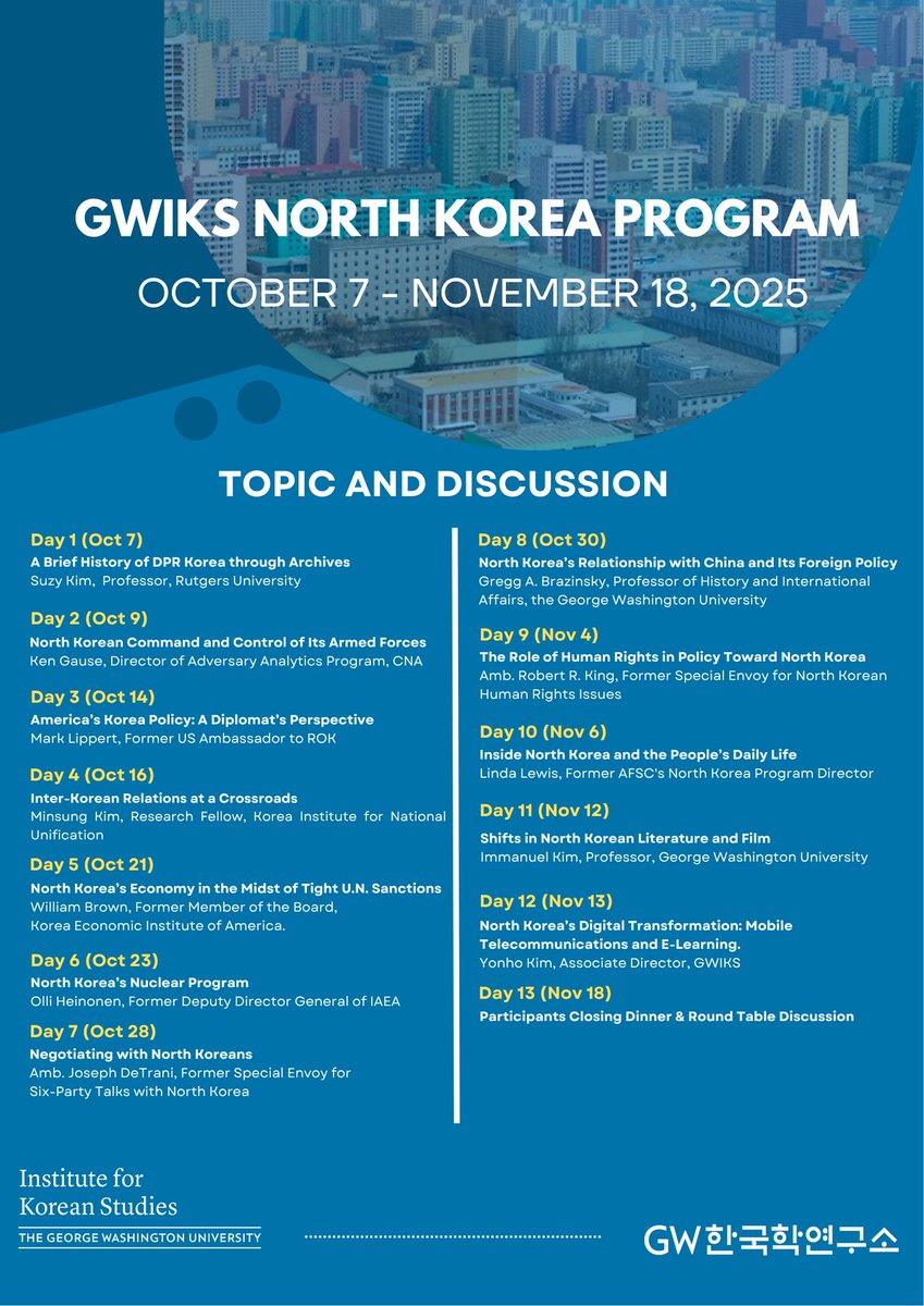 CedarBough Saeji (@thekpopprof) on Twitter photo Every year <a href="/GW_IKS/">GW Institute for Korean Studies (GWIKS)</a> runs an amazing program to educate people about #DPRK #NorthKorea. The program is free, although you need to SHOW UP (hybrid) so they have an application fee (to weed out non-serious people). docs.google.com/forms/d/e/1FAI… Every year <a href="/GW_IKS/">GW Institute for Korean Studies (GWIKS)</a> runs an amazing program to educate people about #DPRK #NorthKorea. The program is free, although you need to SHOW UP (hybrid) so they have an application fee (to weed out non-serious people). docs.google.com/forms/d/e/1FAI…