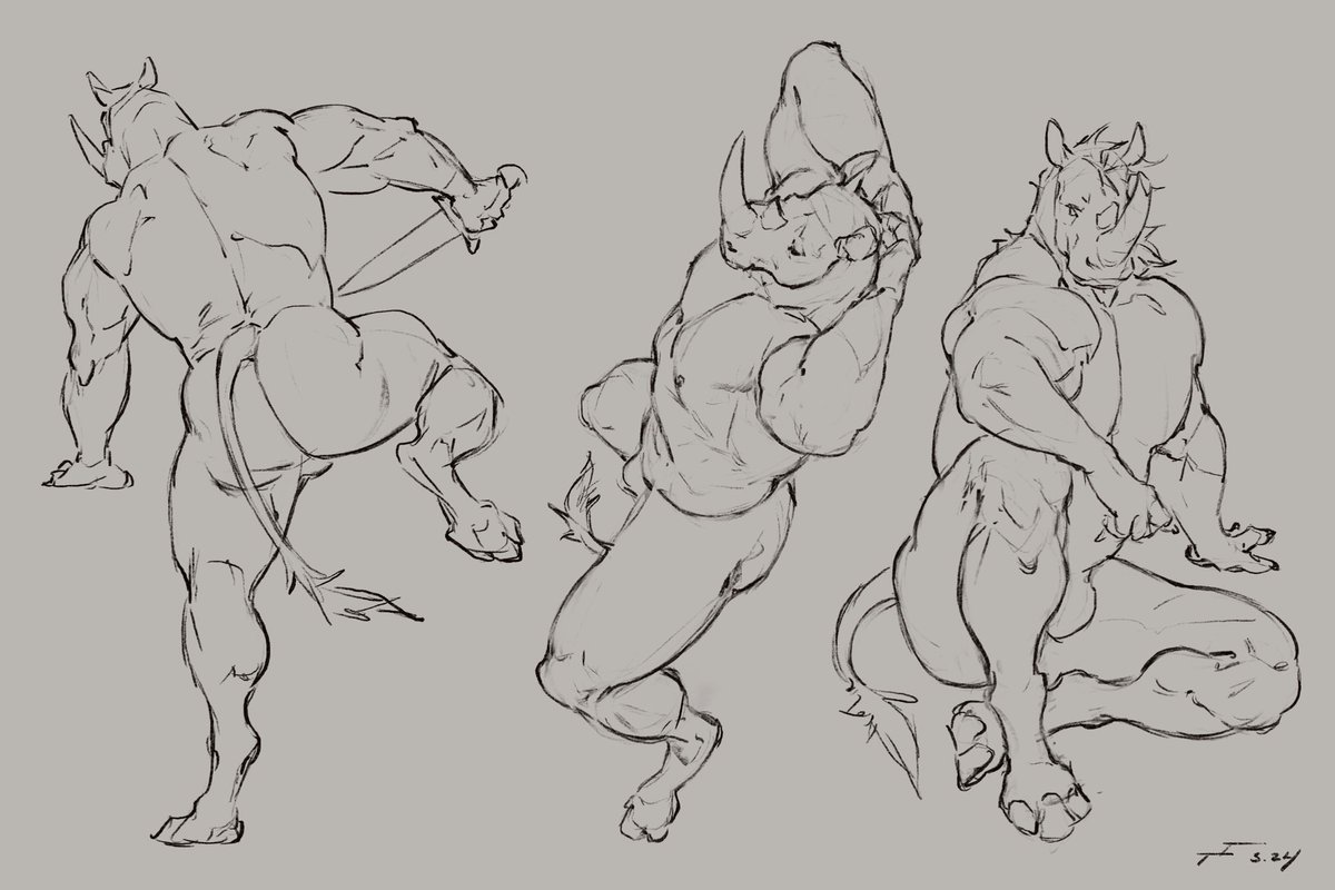 Rhino figures from last year 🦏