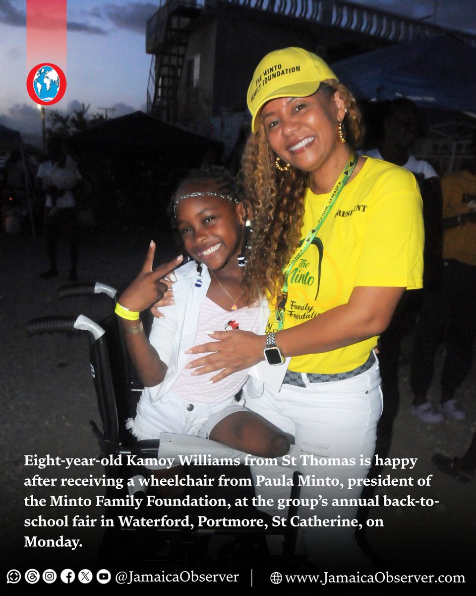 The Minto Family Foundation held its annual back-to-school fair in Waterford, Portmore, St Catherine, on Monday, bringing smiles and much-needed help to students preparing for the new academic year.
jamaicaobserver.com/2025/08/09/min…