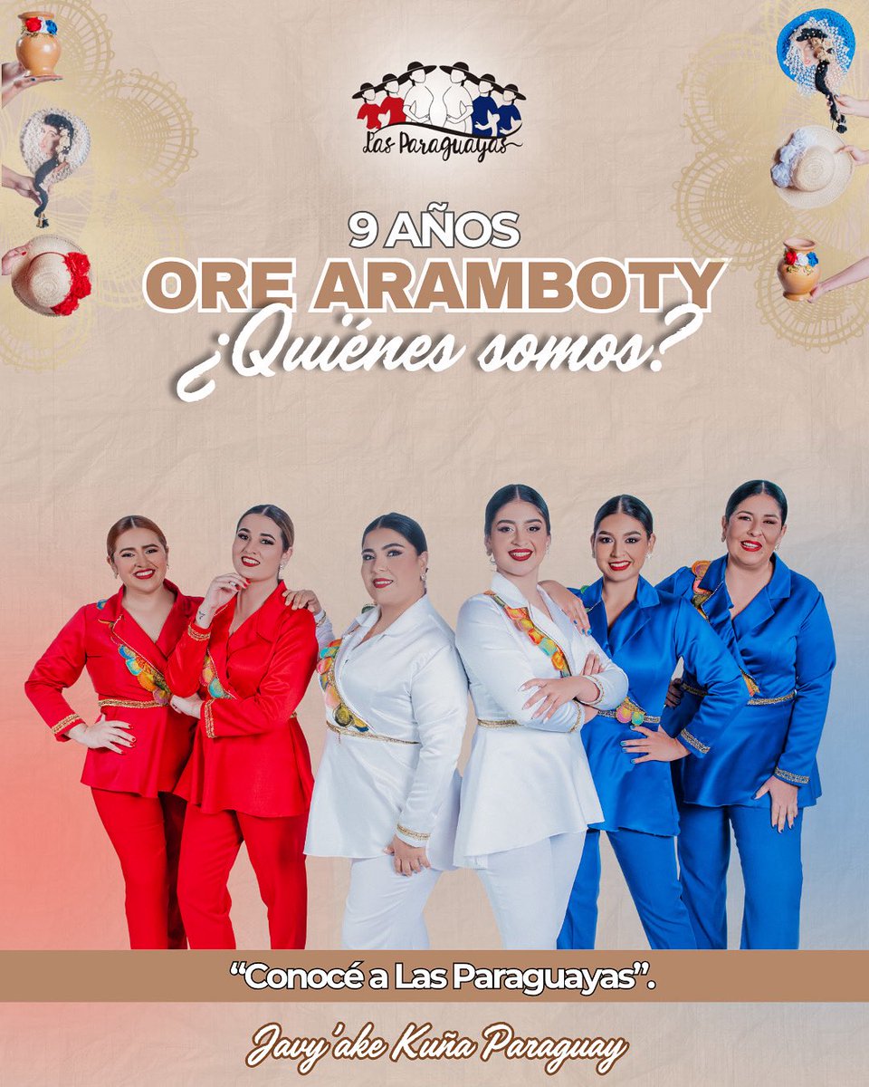 Este mes celebramos nuestro aniversario compartiendo algo muy especial para que conozcan más de nosotras. 🇵🇾🎊
Durante agosto iremos alzando las biografías de cada integrante, para que sepan quiénes son las mujeres detrás de nuestra música y del orgullo de ser paraguayas. 🎶🫶🏻