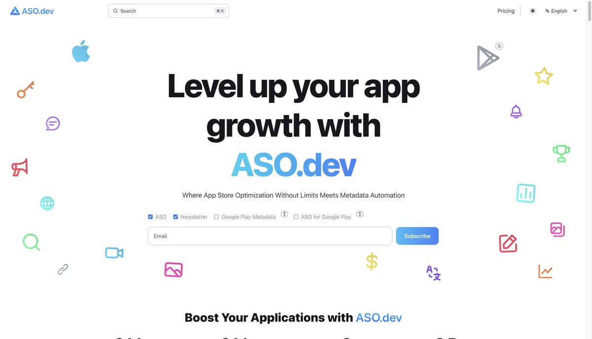 A little magic just landed ✨

Check out aso.dev’s new landing page
Join the Google Play Metadata or ASO waiting list.