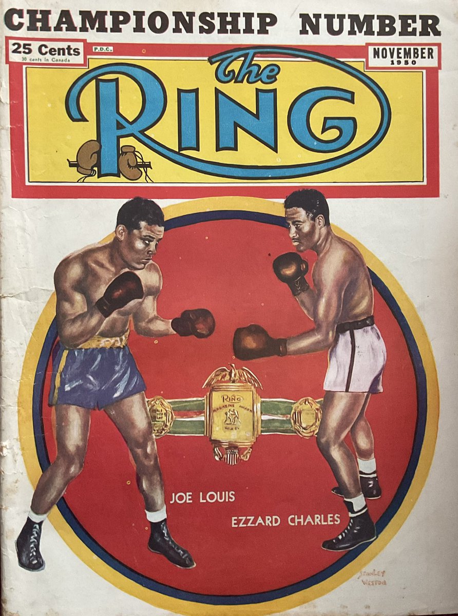 Joe Louis and Ezzard Charles on the cover of The Ring in 1950.