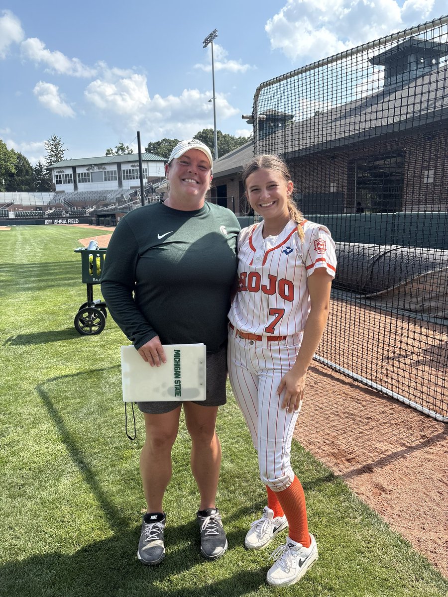 Thank you to <a href="/MSU_Softball/">Michigan State Softball</a> for a great past two days! I had a great camp and got a ton of reps in games! I also was excited to spend the weekend with my teammate <a href="/RJordan2027/">Reagan Jordan</a>!! 
<a href="/CoachDStenger/">Danielle Stenger</a> <a href="/ShoMcDonald/">Sharonda McDonald</a> <a href="/WellsBethaney22/">Bethaney Wells</a> <a href="/TnMojoFastpitch/">Tennessee Mojo fastpitch</a> <a href="/MojoPardue/">Mojo Pardue</a>