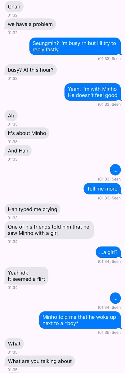 skzchats's tweet photo. chan and seungmin talking about the situation https://t.co/2fjty3FL7c