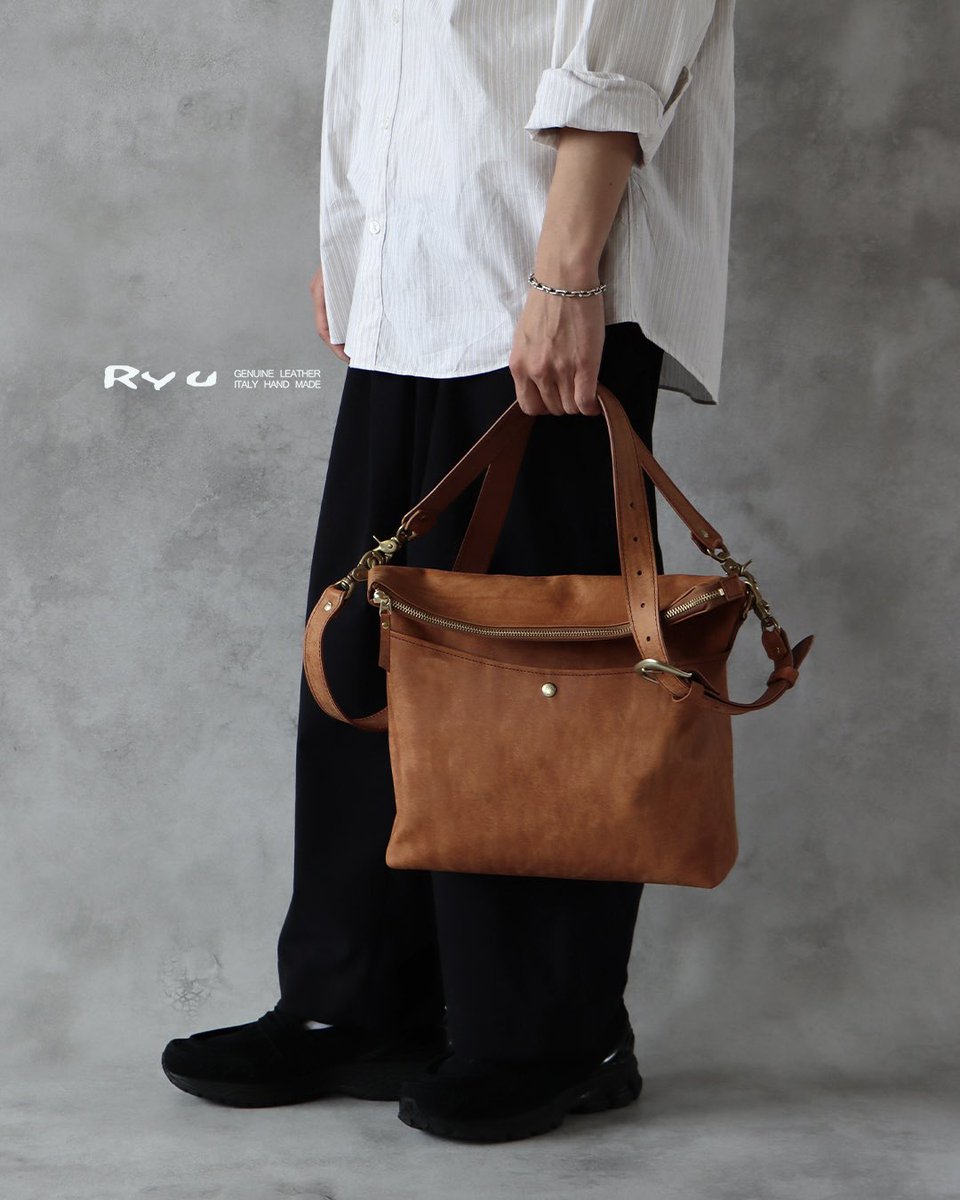 Ryu continental クーズー kuduレザー 2way トートバッグ Ryu continental クーズー kuduレザー 2way トートバッグ RYU