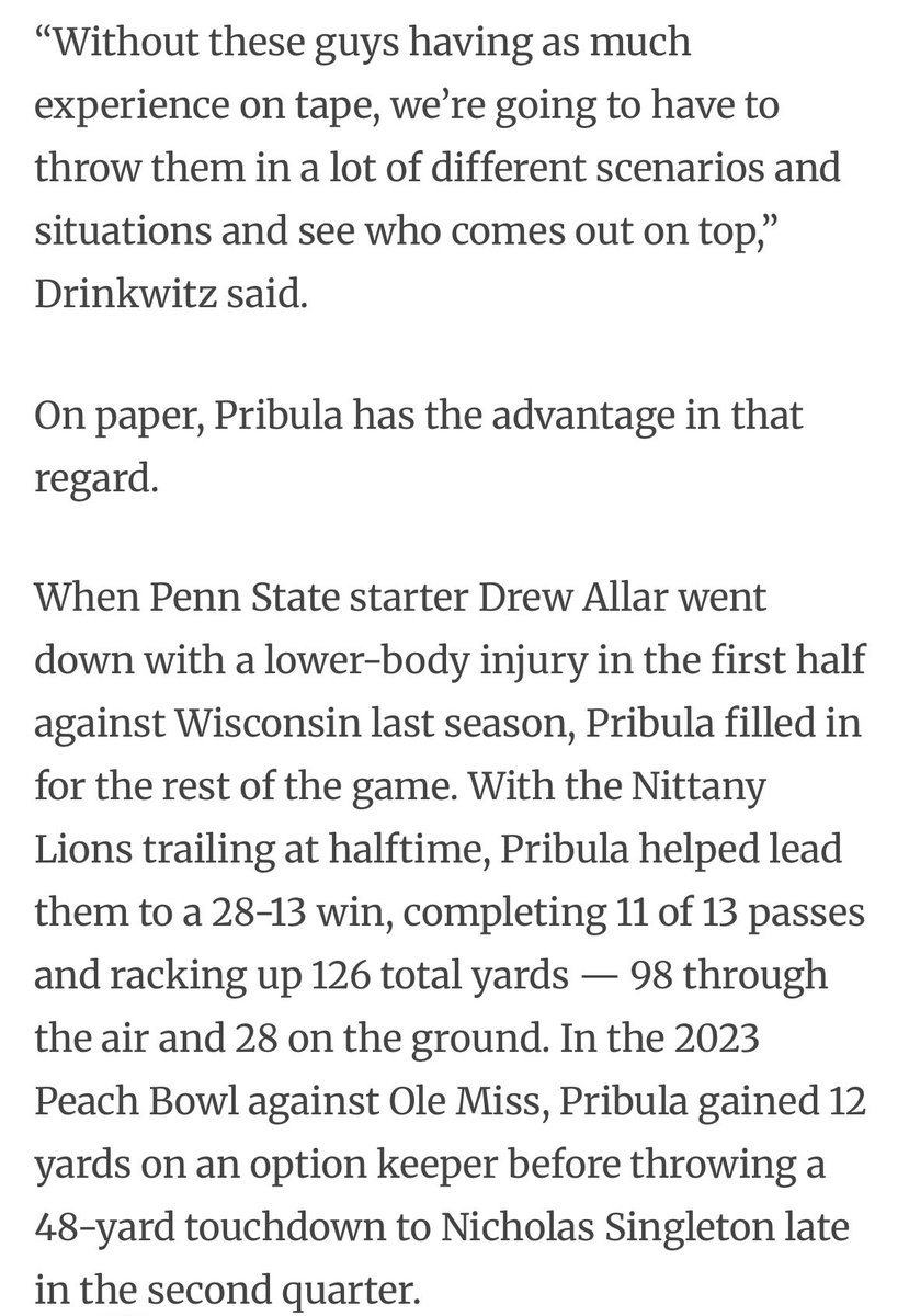 quentincorpuel's tweet image. THREAD: Reading about today’s #Mizzou football scrimmage, I thought of something I’d written last week about the QB competition, as coach Eli Drinkwitz has said that there hasn’t been much separation between Sam Horn and Beau Pribula.
From July 27: