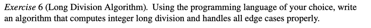 regarding this exercise in the Moonmath Manual, is the expectation to create an algorithm without using the modulo operator (which is introduced later in the book)?