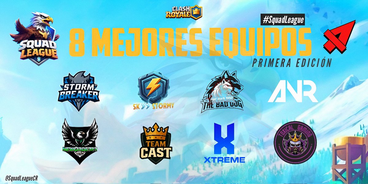 Squad League (@squadleaguecr) on Twitter photo #ClashRoyale | Primera Ediciรณn SL ๐ฆ
Top 8 equipos representando diferentes paรญses!
โข ๐ฉ๐ช <a href="/CRStormbreaker/">Stormbreaker</a>
โข ๐ป๐ช <a href="/SkStormyCr/">Sk Stormy Cr</a>
โข ๐ต๐ฆ <a href="/Dogs_BadCR/">The Bad Dogs</a>
โข ๐ซ๐ท <a href="/ANR_eSport/">Anarchy eSport</a>
โข ๐ง๐ท <a href="/NewOrderBRR/">NewOrderBR</a>
โข ๐ฒ๐ฝ <a href="/TeamCast90308/">Team Cast</a>
โข ๐ต๐ช <a href="/Xtreme_Teamtbd/">Xtreme Esports</a>
โข ๐ฆ๐ท <a href="/ToxicalGamingGG/">๐๐๐ ๐ฉ๐๐๐๐ ๐พ๐๐๐๐๐๐</a>
#SquadLeague #ClashRoyale | Primera Ediciรณn SL ๐ฆ
Top 8 equipos representando diferentes paรญses!
โข ๐ฉ๐ช <a href="/CRStormbreaker/">Stormbreaker</a>
โข ๐ป๐ช <a href="/SkStormyCr/">Sk Stormy Cr</a>
โข ๐ต๐ฆ <a href="/Dogs_BadCR/">The Bad Dogs</a>
โข ๐ซ๐ท <a href="/ANR_eSport/">Anarchy eSport</a>
โข ๐ง๐ท <a href="/NewOrderBRR/">NewOrderBR</a>
โข ๐ฒ๐ฝ <a href="/TeamCast90308/">Team Cast</a>
โข ๐ต๐ช <a href="/Xtreme_Teamtbd/">Xtreme Esports</a>
โข ๐ฆ๐ท <a href="/ToxicalGamingGG/">๐๐๐ ๐ฉ๐๐๐๐ ๐พ๐๐๐๐๐๐</a>
#SquadLeague