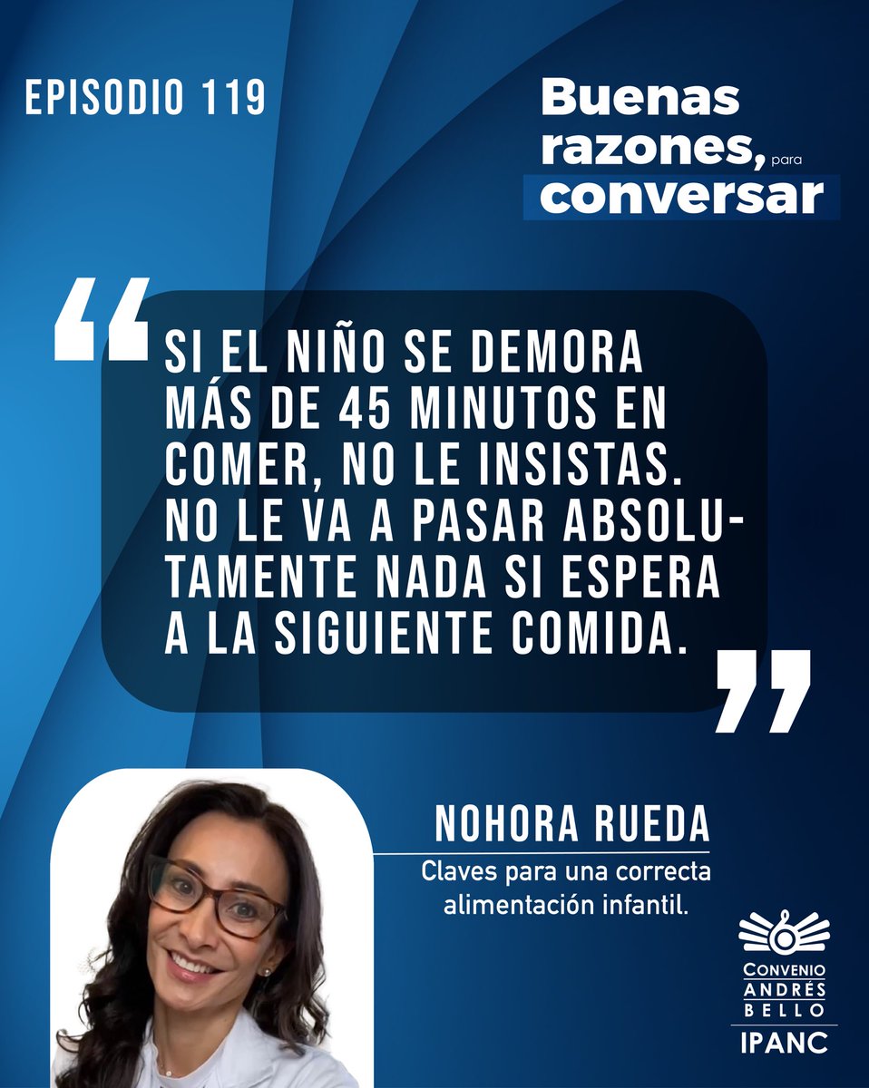 IPANC-CAB (@cabipanc) on Twitter photo #PODCAST | Aún estás a tiempo de escuchar el Ep. 119 de “Buenas razones para conversar” 5ta temporada.
Nuestra invitada es <a href="/NohoraRueda3/">Nohora Rueda PrimeroNutrición</a>, hablando sobre las claves para una correcta alimentación infantil. No dejen de escucharla 🔊
Ytube: n9.cl/6m7r3t
Fbook: #PODCAST | Aún estás a tiempo de escuchar el Ep. 119 de “Buenas razones para conversar” 5ta temporada.
Nuestra invitada es <a href="/NohoraRueda3/">Nohora Rueda PrimeroNutrición</a>, hablando sobre las claves para una correcta alimentación infantil. No dejen de escucharla 🔊
Ytube: n9.cl/6m7r3t
Fbook: