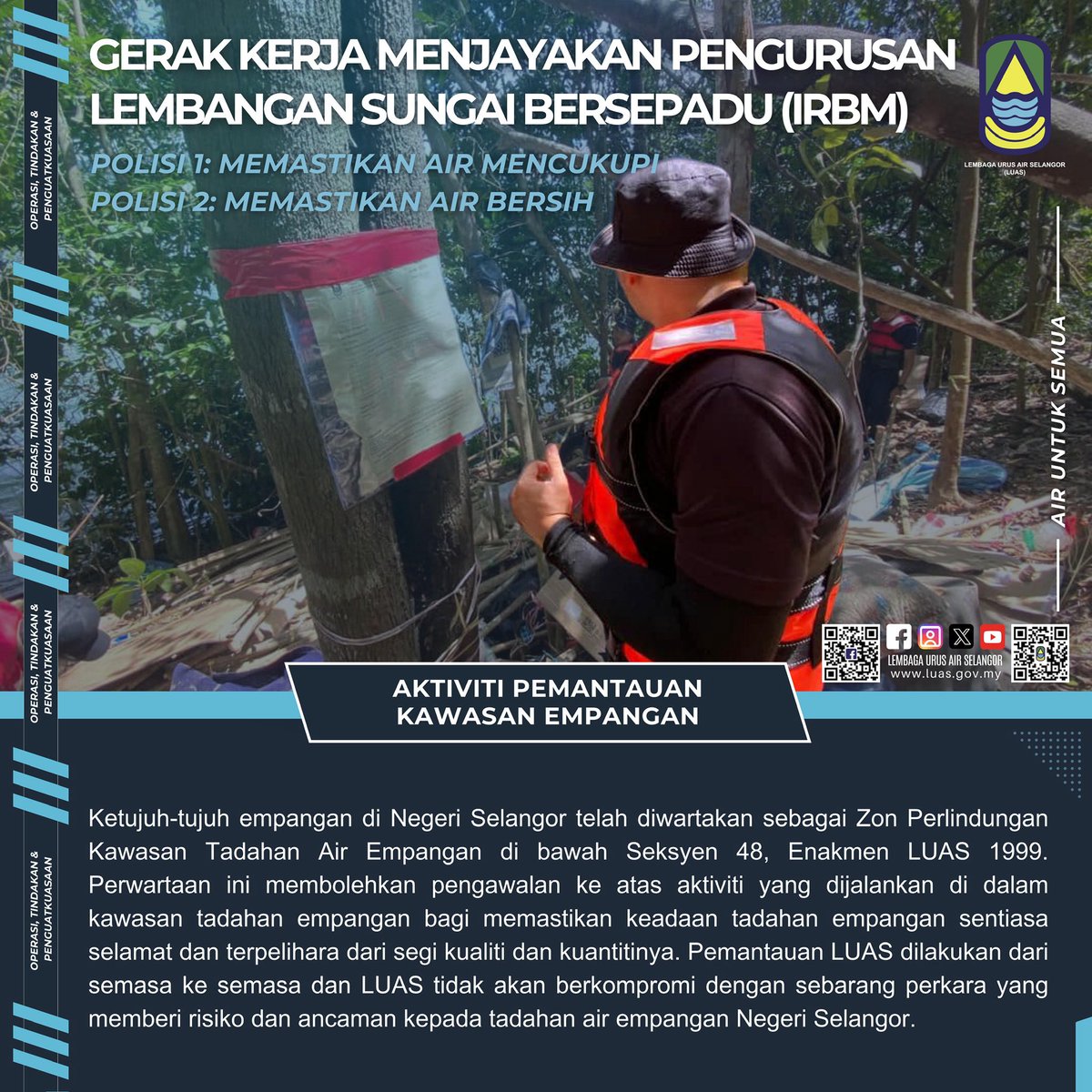 luas_selangor's tweet image. kawasan tadahan empangan bagi memastikan keadaan tadahan empangan sentiasa selamat dan terpelihara dari segi kualiti dan kuantitinya.

#airuntuksemua
#ThisisLUAS
#SmartSelangor
#LUAS
#LembagaUrusAirSelangor
#kitaselangor
#Operasidantindakanpenguatkuasaan