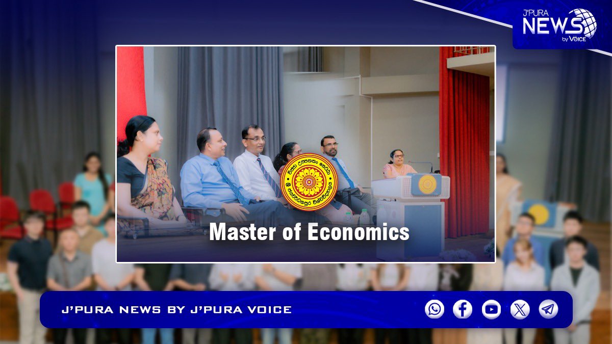 JpuraNews's tweet image. Department of Economics @usjp enrolls the second international intake of the Master of Economics  Degree program.

#JpuraNews 
#JPURAVOICE 
#OfficialMediaAndBroadcastingUnit 
#USJ 
#SriLanka