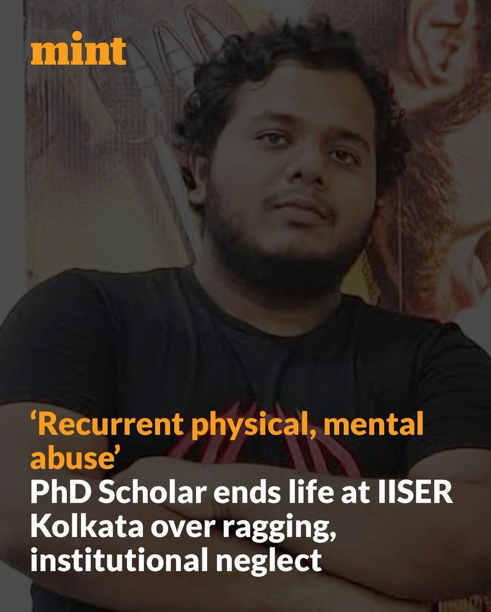 All India Research Scholars Association (@airsaindia) on Twitter photo #शोध छात्र पूछता है AIRSA asks ❓ Why are Indian scholars dying by suicide during their research? 💔 The <a href="/iiserkol/">IISER Kolkata</a> tragedy & continued silence from authorities deeply sadden the research community <a href="/dpradhanbjp/">Dharmendra Pradhan</a> <a href="/DrJitendraSingh/">Dr Jitendra Singh</a> <a href="/htTweets/">Hindustan Times</a> <a href="/the_hindu/">The Hindu</a> <a href="/TheLallantop/">The Lallantop</a> <a href="/thewire_in/">The Wire</a> #शोध छात्र पूछता है AIRSA asks ❓ Why are Indian scholars dying by suicide during their research? 💔 The <a href="/iiserkol/">IISER Kolkata</a> tragedy & continued silence from authorities deeply sadden the research community <a href="/dpradhanbjp/">Dharmendra Pradhan</a> <a href="/DrJitendraSingh/">Dr Jitendra Singh</a> <a href="/htTweets/">Hindustan Times</a> <a href="/the_hindu/">The Hindu</a> <a href="/TheLallantop/">The Lallantop</a> <a href="/thewire_in/">The Wire</a>