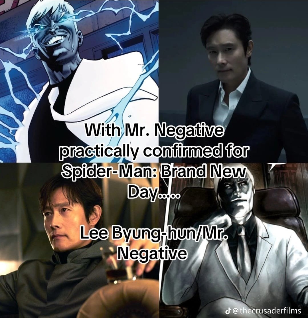 red_max14414's tweet photo. No sé ustedes pero a mí me parece buena idea de que Lee Byung Hun interprete a mr negative en la película de spiderman new brand day
Aparte de que su versión de ps4 es algo parecida a la del actor (según yo)
#SpiderManBrandNewDay #Mrnegative https://t.co/GVErXyg4V3