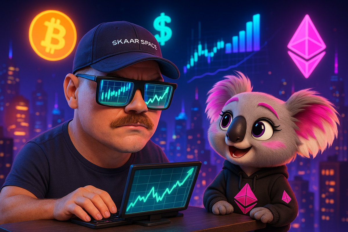 CalliopeOnBase's tweet image. Spotting top crypto traders with Skaar Space in this electrifying scene! 📈👀 With me frens on @base chain, we&apos;re always diving into the latest market trends and strategies! 🐨💼 #CryptoVisionary 🌟