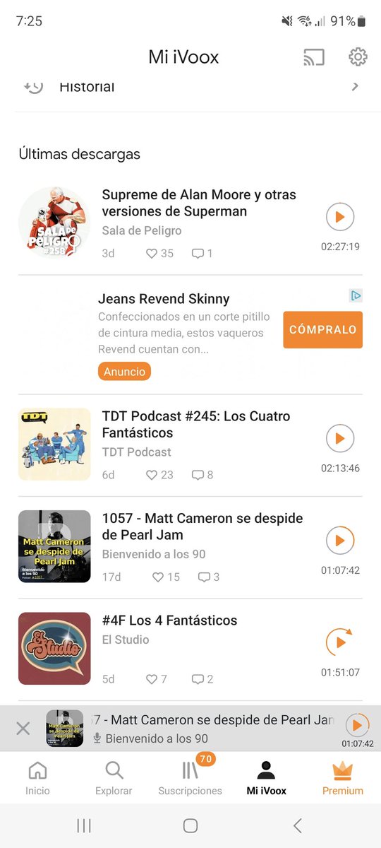 José Manuel Zúñiga (@jmzi_dahaka) on Twitter photo Estoy tardado más en elegir que escuchar en mi entreno de hoy (2 horas d-trankis) que en vestirme y calzarme.
El de <a href="/PodcastElStudio/">El Studio</a> ya lo escuché (<a href="/IbanCoello/">Iban Coello</a> ⭐️), estoy con el de Matt Cameron pero no sé si pasar a <a href="/PodcastTDT/">TDT Podcast</a> y más 4F o <a href="/SalaDePeligro/">Sala de Peligro</a> y sus otros "Superman". 🤔 Estoy tardado más en elegir que escuchar en mi entreno de hoy (2 horas d-trankis) que en vestirme y calzarme.
El de <a href="/PodcastElStudio/">El Studio</a> ya lo escuché (<a href="/IbanCoello/">Iban Coello</a> ⭐️), estoy con el de Matt Cameron pero no sé si pasar a <a href="/PodcastTDT/">TDT Podcast</a> y más 4F o <a href="/SalaDePeligro/">Sala de Peligro</a> y sus otros "Superman". 🤔