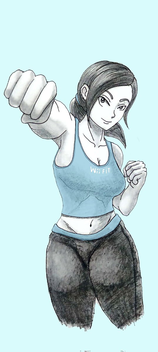 Blue64seven's tweet photo. #SmashBros 
#SuperSmashBros 
#smashbrosultimate 
#wiifittrainer
#wiifit
#wii
#Fanarts 
#fitness https://t.co/oZVL6y7J4E