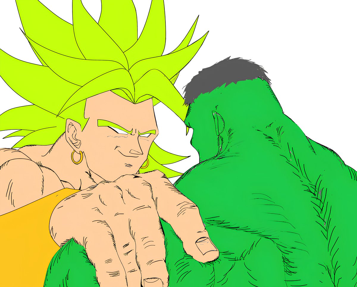 MostWanted_Art's tweet photo. Hulk Fans Will Never Stop Coping With Broly Whooping Him https://t.co/FHKbw2iV95