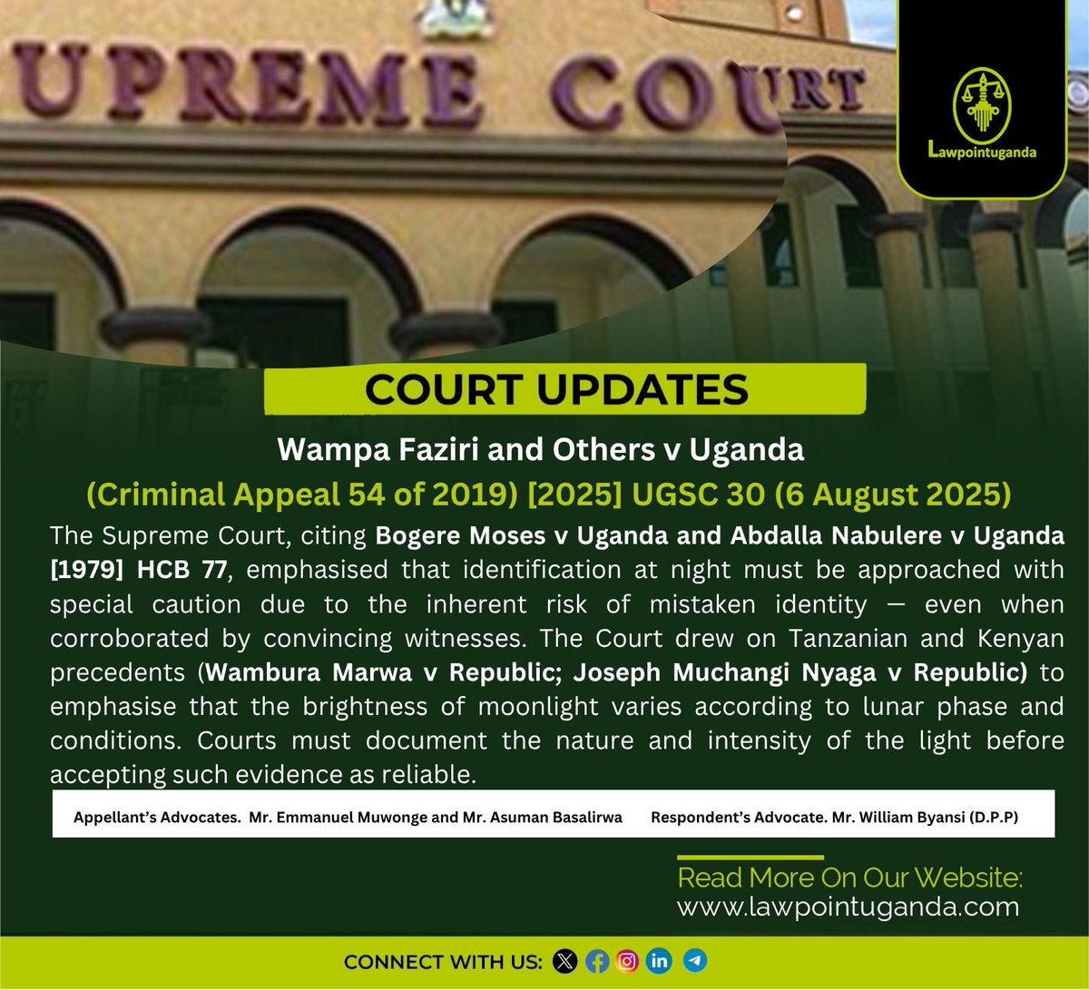 Supreme Court Overturns Four Murder Convictions, Tightens Standards for Eyewitness Evidence Under Moonlight.

The Court overturned four of the five convictions, underscoring that even recognition of familiar individuals must satisfy strict evidentiary standards to avert wrongful