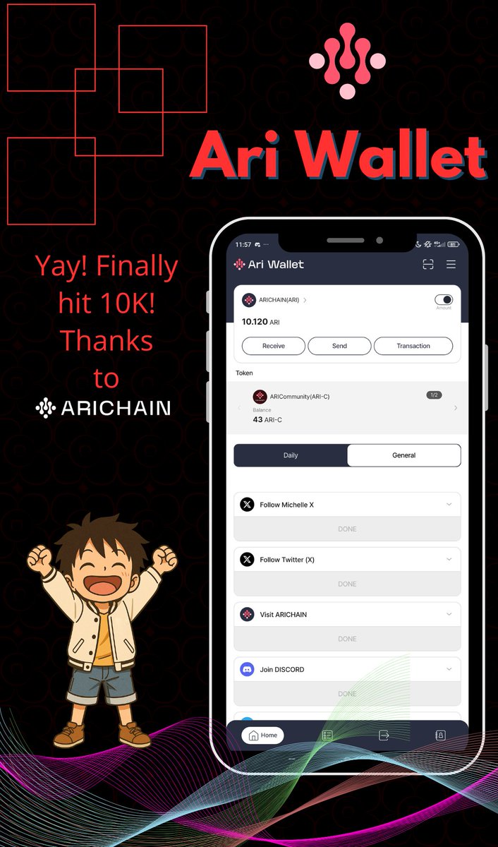 XatoX™ ၊||၊ AriChain (@dedizafwan) on Twitter photo GM everyone!
Yay! Finally hit 10K! Thanks to everyone Thanks to <a href="/Arichain_/">Arichain</a> who’s supported us 💪🚀
<a href="/Ari_Michelle9/">MichelleㅣArichain</a> <a href="/Aiden_Arichain/">AidenㅣArichain</a> <a href="/haeriweb3/">Haeri💫ㅣArichain</a>
Happy holiday
#Ari #Arichain #Web3 #Gamechanger GM everyone!
Yay! Finally hit 10K! Thanks to everyone Thanks to <a href="/Arichain_/">Arichain</a> who’s supported us 💪🚀
<a href="/Ari_Michelle9/">MichelleㅣArichain</a> <a href="/Aiden_Arichain/">AidenㅣArichain</a> <a href="/haeriweb3/">Haeri💫ㅣArichain</a>
Happy holiday
#Ari #Arichain #Web3 #Gamechanger