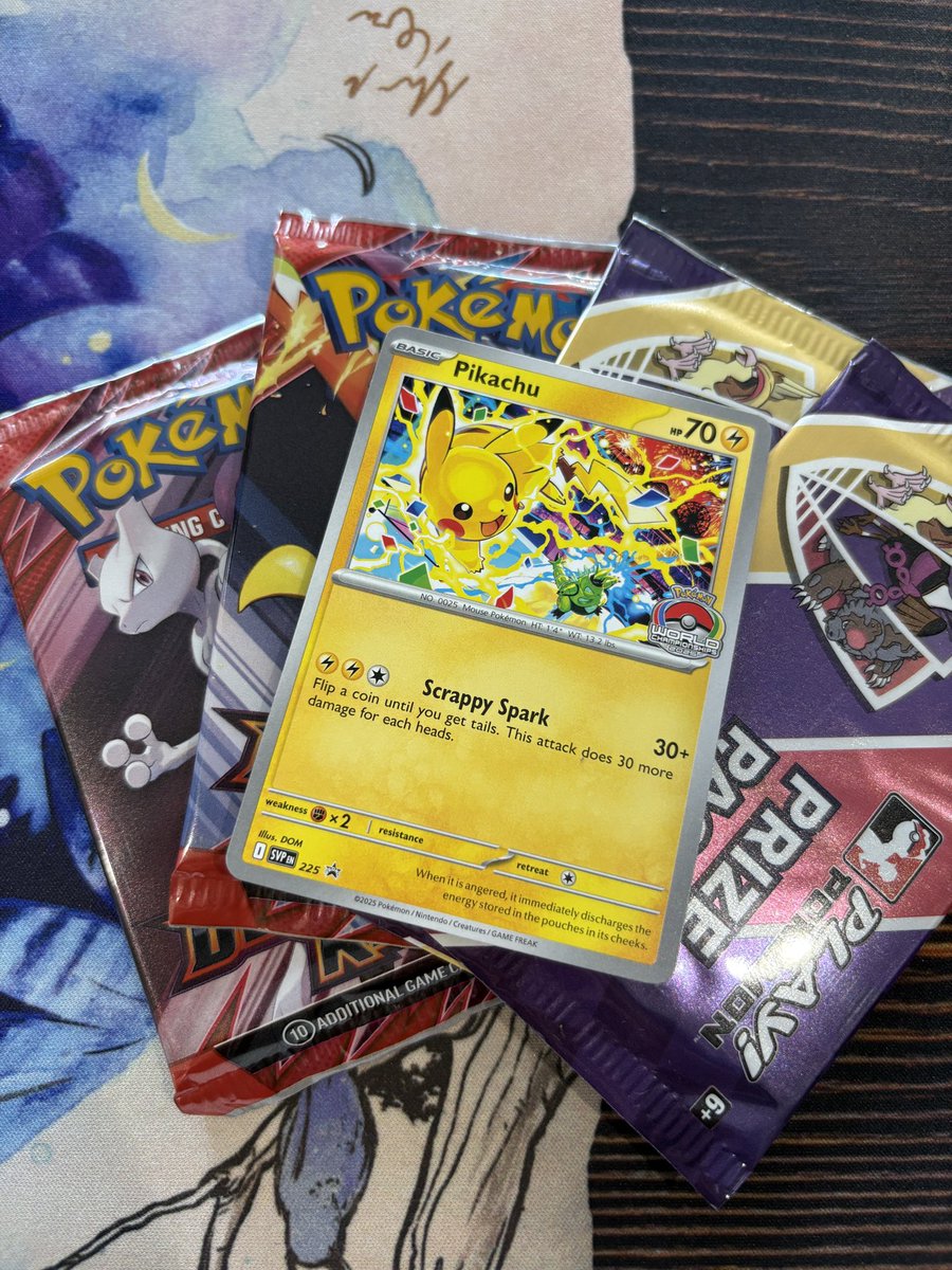 結果は1-2-1と散々でしたが、世界大会のプロモカード貰った🤩

子供達は2人とも3-1-0 で調子良さそう✨