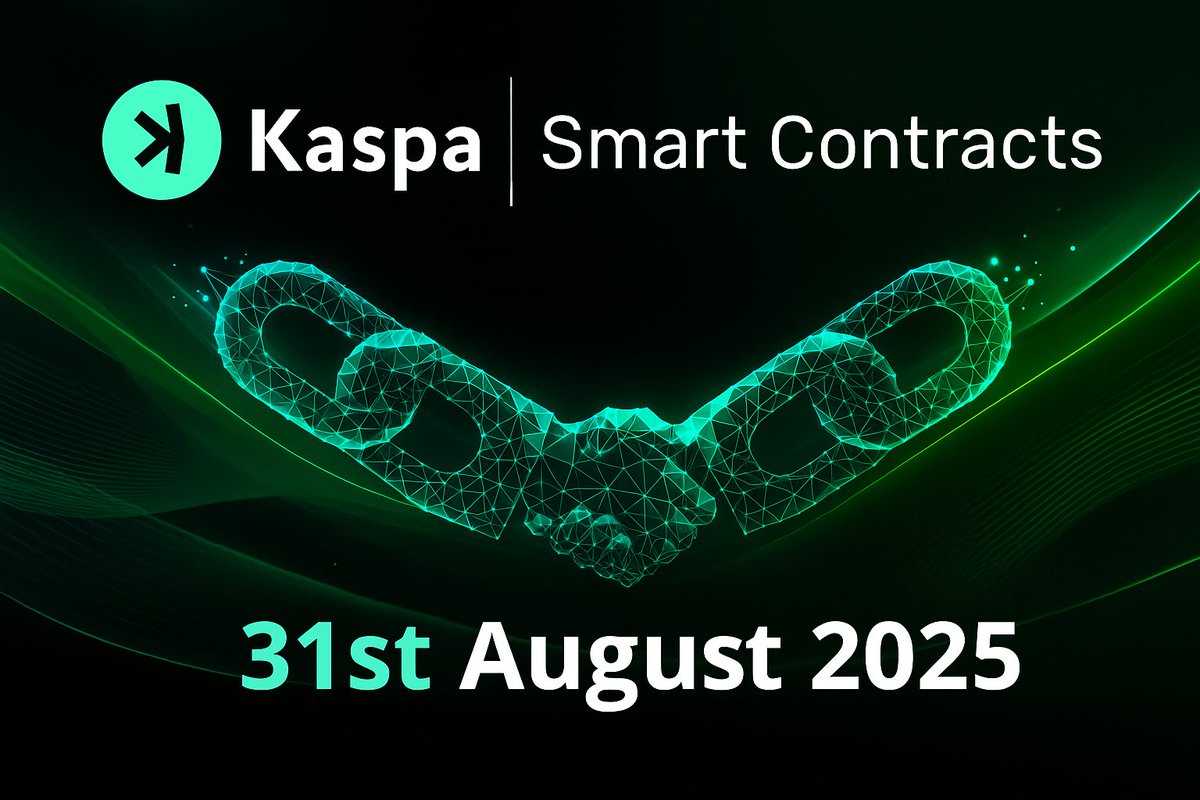 coinco041's tweet image. Smart 🔥 contracts 🚀 on 🥂 $KAS 🔥 is 🚀 coming 🥂 on 🔥 31st August 🥂🔥🚀

$KAS 🚀 #Kaspa #kasplex