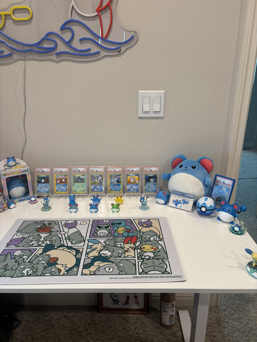 Shinyhuntsman's tweet photo. @JohnstoneYT @TheAbsol I love this!! I’m a huge Marill fan and collector and if you’d ever like to sell this painting I would love to buy it! https://t.co/VfY0VKXyTw