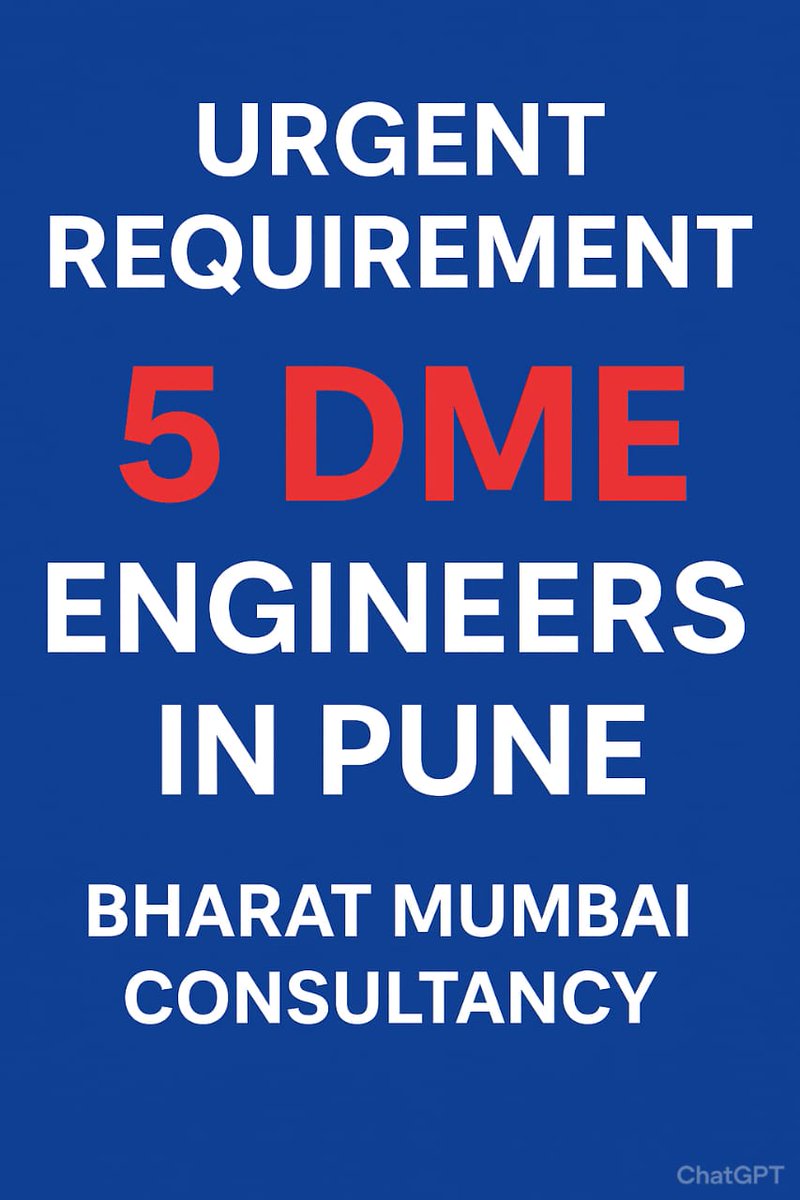 Urgent requirement