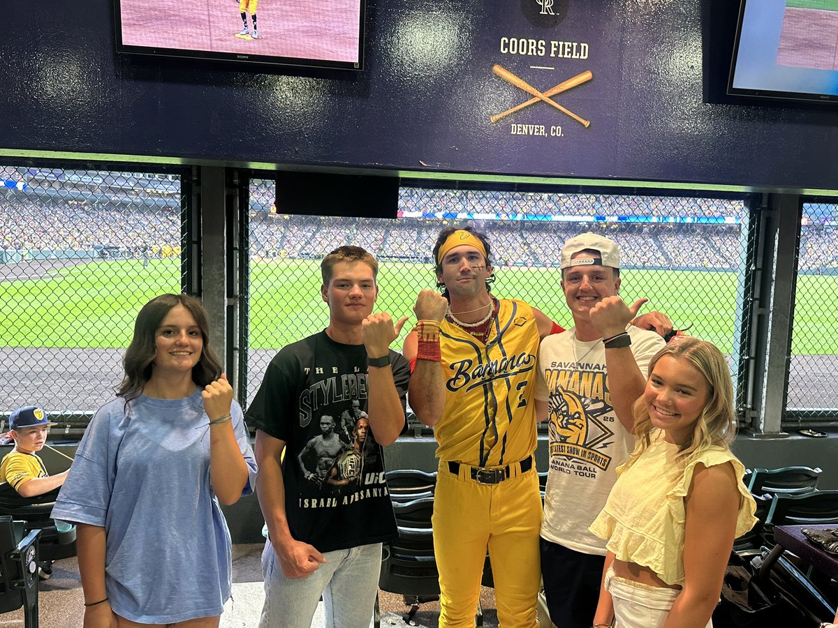 triphumphrey13's tweet image. Bananas are AMAZING!!! #bananaball #reesealexiades #trickplay #lfg #coorsfield #bananaballlive #wemakevaseballfun #espn #firefighters