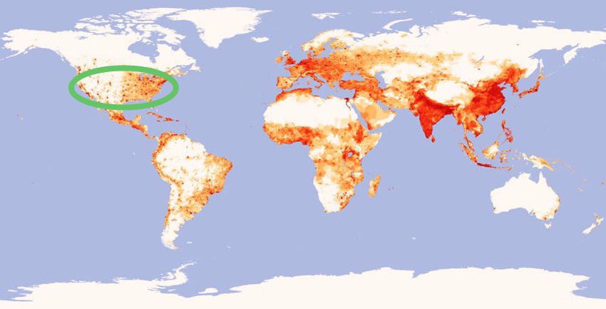 The bulk of America’s population lies within this green oval. If politicians secured the blessings of liberty to them and their posterity, they would be rewarded at the ballot box and in the annals of history beyond their wildest dreams.