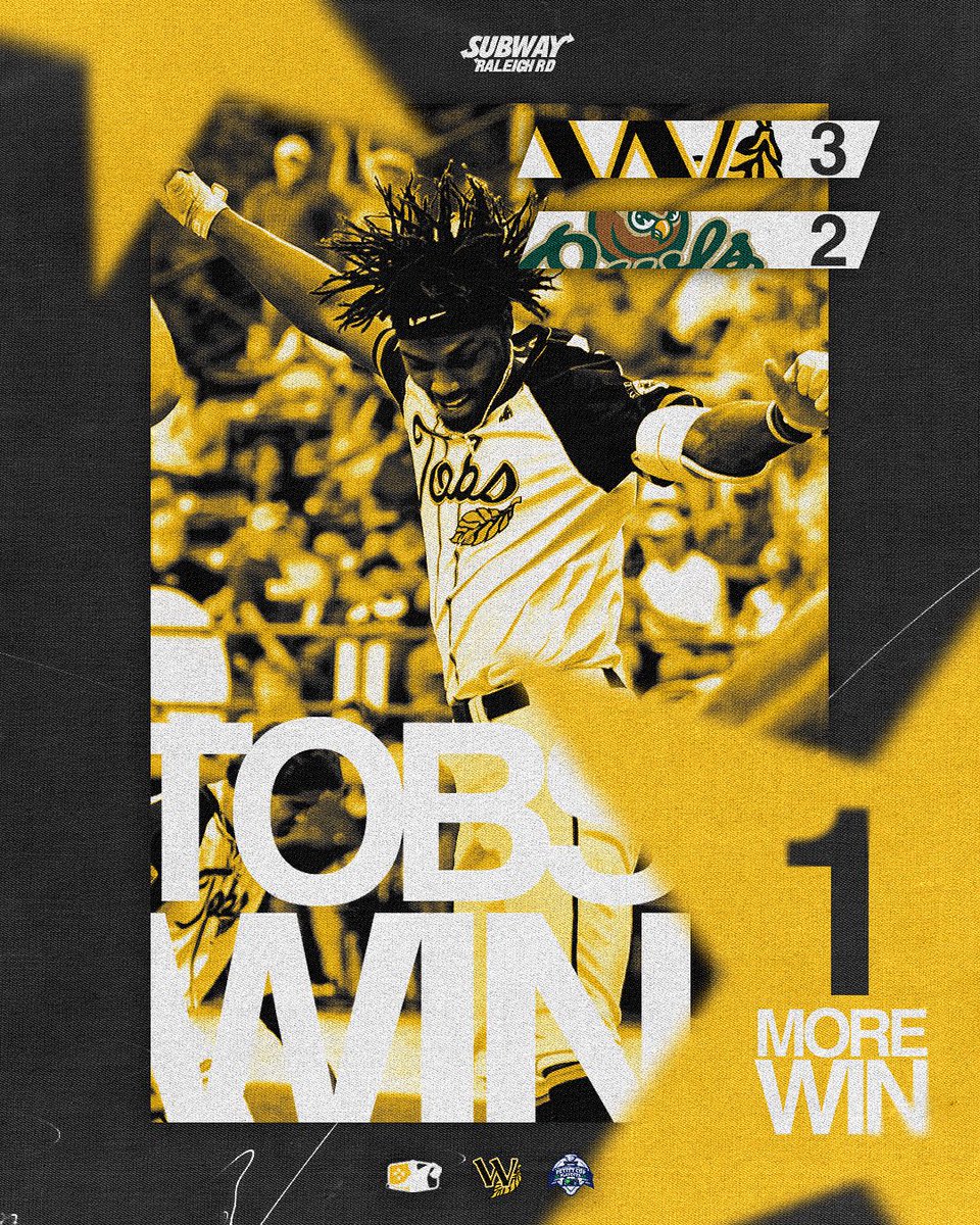 Wilson Tobs (@wilsontobs) on Twitter photo ONE DOWN, ONE TO GO
<a href="/CPLBaseball/">Coastal Plain League</a> 
#tobsroll ONE DOWN, ONE TO GO
<a href="/CPLBaseball/">Coastal Plain League</a> 
#tobsroll