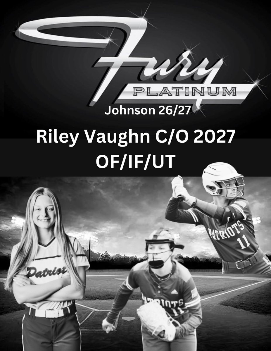 TN Fury Platinum Johnson 26/27 (@furyplatjohnson) on Twitter photo 🚨Roster Addition 🚨
We are excited to welcome <a href="/RileyCVaughan/">Riley Vaughan</a> to the team. She is a true utility with great speed that can hit from both the right and left.
<a href="/FuryPlatinum/">FuryPlatinumSoftballClub</a> <a href="/Softball_Page/">Page High Softball</a> 🚨Roster Addition 🚨
We are excited to welcome <a href="/RileyCVaughan/">Riley Vaughan</a> to the team. She is a true utility with great speed that can hit from both the right and left.
<a href="/FuryPlatinum/">FuryPlatinumSoftballClub</a> <a href="/Softball_Page/">Page High Softball</a>