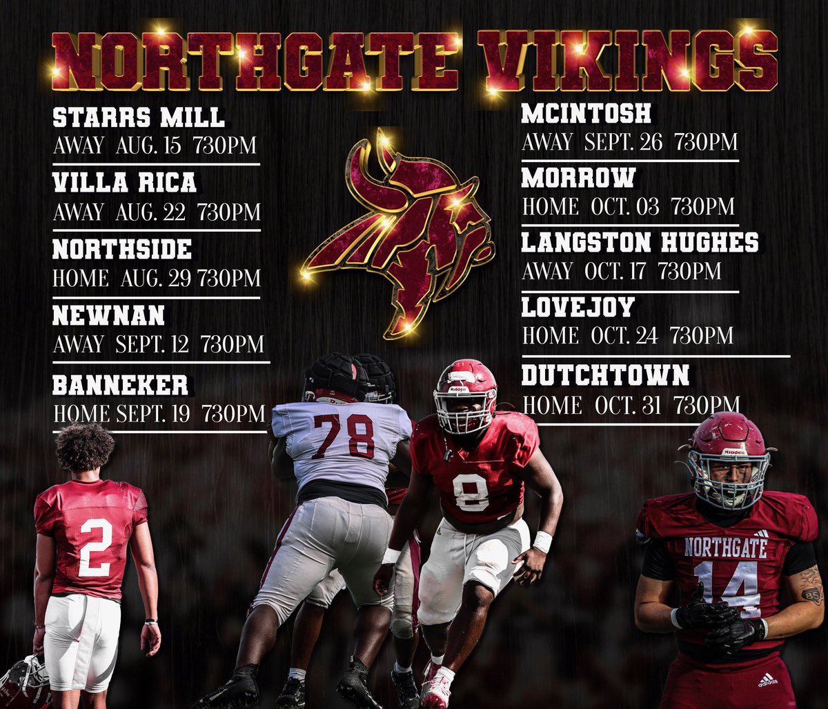 Northgate Football (@ngvikingsfb) on Twitter photo It’s that time!!! Let’s go!!! <a href="/Northgate_High/">Northgate High School</a> <a href="/ngfbrecruits/">Northgate Football Recruits</a> <a href="/CowetaScore/">Coweta Score</a> <a href="/kwhit4/">Kevin Whitley</a> It’s that time!!! Let’s go!!! <a href="/Northgate_High/">Northgate High School</a> <a href="/ngfbrecruits/">Northgate Football Recruits</a> <a href="/CowetaScore/">Coweta Score</a> <a href="/kwhit4/">Kevin Whitley</a>