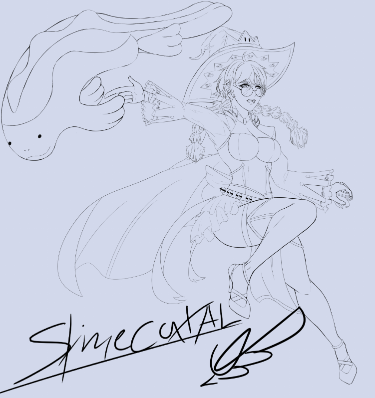 ThatSlimeCatAL's tweet photo. @TomFawkes  Dear Mr. Wizard, I would like to show you what I have so far. Please, let me know if you would like any changes done, and if you would like me to color and shade as well. Thank you for being part of my little challenge and a great content creator😻😺 https://t.co/Ad2UdIIxeL